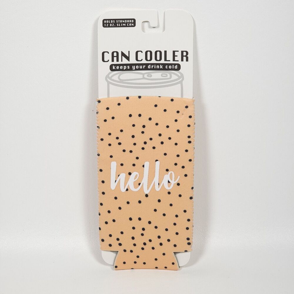 Polka Dot Beer Soda Can Sleeve‎ Koozie Jacket Cooler Brand New by Vivitar